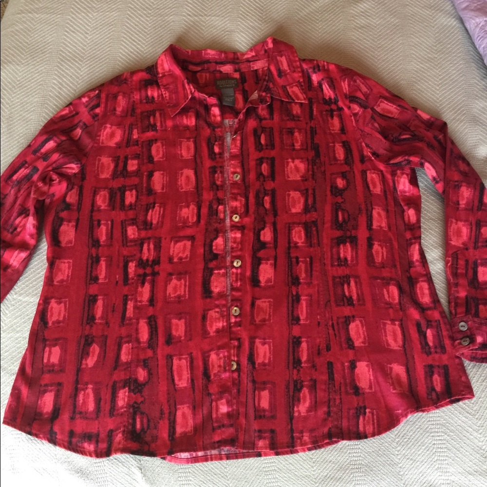 Long-sleeve button-down shirt by Chico’s.